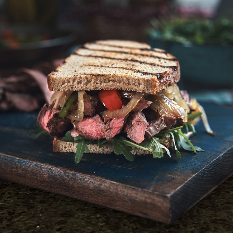 Steak Sandwich with Truffled Onions